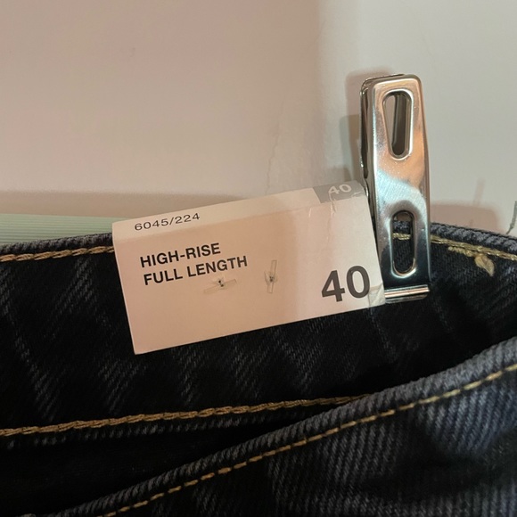 NWT Zara High Rise Full Length Jeans - Dark Wash - Picture 4 of 5